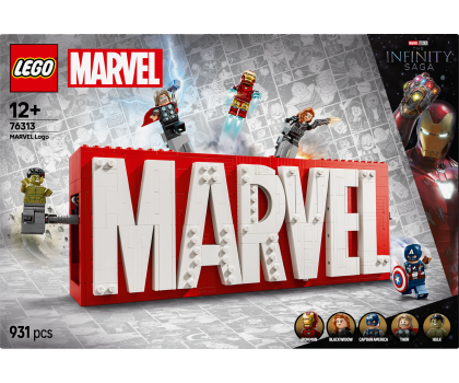 Klocki LEGO® LEGO Marvel 76313 Logo MARVEL z minifigurkami